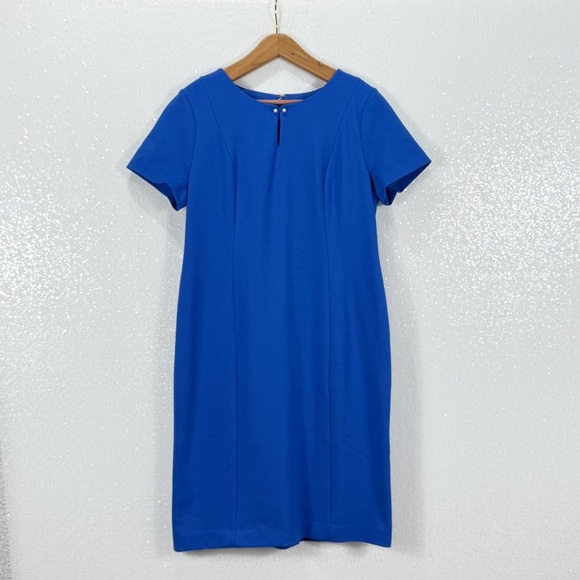 Talbots short sleeve Royal Blue Sheath Dress Women’s Size 10 petite NWT - Picture 1 of 13
